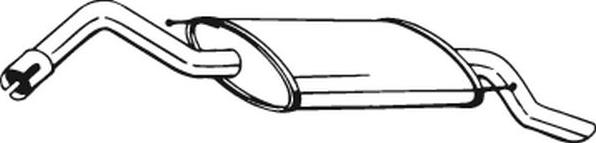 Bosal 154-273 - Izplūdes gāzu trokšņa slāpētājs (pēdējais) autodraugiem.lv