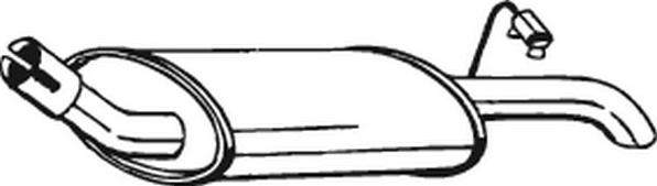 Bosal 154-799 - Izplūdes gāzu trokšņa slāpētājs (pēdējais) autodraugiem.lv