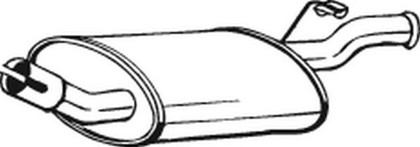 Bosal 154-775 - Izplūdes gāzu trokšņa slāpētājs (pēdējais) autodraugiem.lv