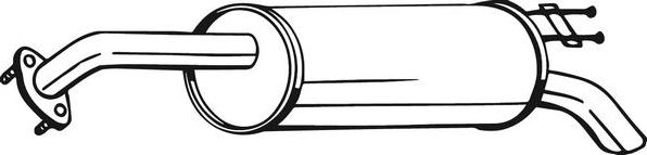 Bosal 169-041 - Izplūdes gāzu trokšņa slāpētājs (pēdējais) autodraugiem.lv