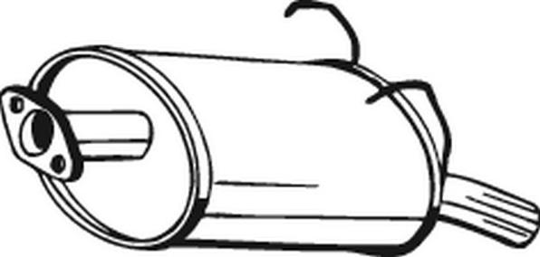 Bosal 163-197 - Izplūdes gāzu trokšņa slāpētājs (pēdējais) autodraugiem.lv
