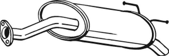 Bosal 163-391 - Izplūdes gāzu trokšņa slāpētājs (pēdējais) autodraugiem.lv