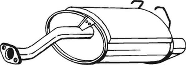 Bosal 163-725 - Izplūdes gāzu trokšņa slāpētājs (pēdējais) autodraugiem.lv