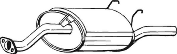 Bosal 163-727 - Izplūdes gāzu trokšņa slāpētājs (pēdējais) autodraugiem.lv