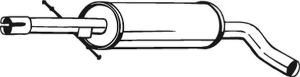Bosal 105-497 - Vidējais izpl. gāzu trokšņa slāpētājs autodraugiem.lv
