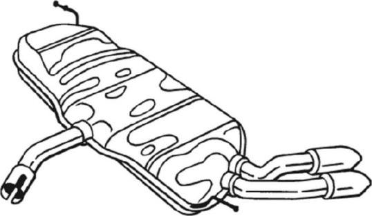 Bosal 105-027 - Izplūdes gāzu trokšņa slāpētājs (pēdējais) autodraugiem.lv