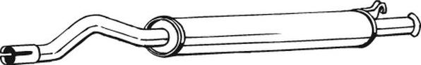 Bosal 105-159 - Vidējais izpl. gāzu trokšņa slāpētājs autodraugiem.lv