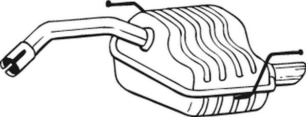 Bosal 100-169 - Izplūdes gāzu trokšņa slāpētājs (pēdējais) autodraugiem.lv