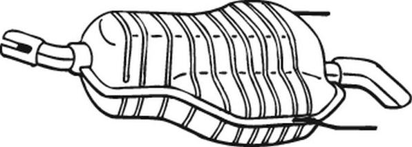 Bosal 185-647 - Izplūdes gāzu trokšņa slāpētājs (pēdējais) autodraugiem.lv