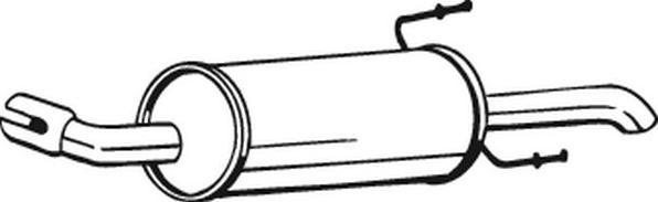 Bosal 185-483 - Izplūdes gāzu trokšņa slāpētājs (pēdējais) autodraugiem.lv