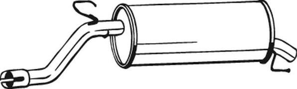 Bosal 185-685 - Izplūdes gāzu trokšņa slāpētājs (pēdējais) autodraugiem.lv
