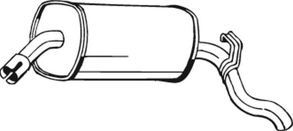 Bosal 185-045 - Izplūdes gāzu trokšņa slāpētājs (pēdējais) autodraugiem.lv
