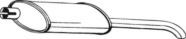 Bosal 185-021 - Izplūdes gāzu trokšņa slāpētājs (pēdējais) autodraugiem.lv