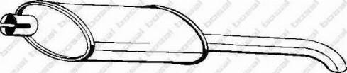 Bosal 185-395 - Izplūdes gāzu trokšņa slāpētājs (pēdējais) autodraugiem.lv