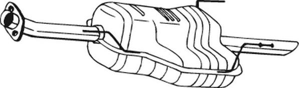 Bosal 185-155 - Izplūdes gāzu trokšņa slāpētājs (pēdējais) autodraugiem.lv