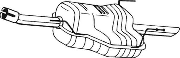 Bosal 185-307 - Izplūdes gāzu trokšņa slāpētājs (pēdējais) autodraugiem.lv