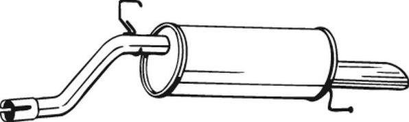 Bosal 185-689 - Izplūdes gāzu trokšņa slāpētājs (pēdējais) autodraugiem.lv