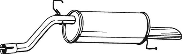 Bosal 185-181 - Izplūdes gāzu trokšņa slāpētājs (pēdējais) autodraugiem.lv