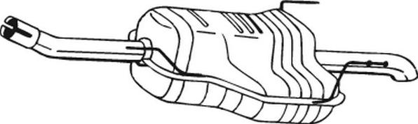 Bosal 185-129 - Izplūdes gāzu trokšņa slāpētājs (pēdējais) autodraugiem.lv