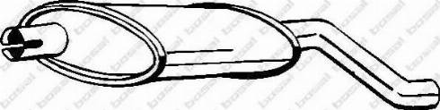 Bosal 185-869 - Izplūdes gāzu trokšņa slāpētājs (pēdējais) autodraugiem.lv