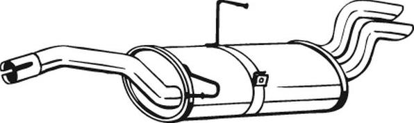 Bosal 135-571 - Izplūdes gāzu trokšņa slāpētājs (pēdējais) autodraugiem.lv