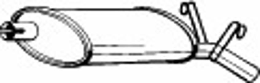 Bosal 200-055 - Izplūdes gāzu trokšņa slāpētājs (pēdējais) autodraugiem.lv