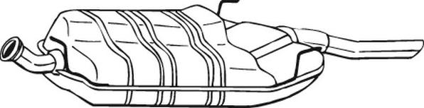 Bosal 215-829 - Izplūdes gāzu trokšņa slāpētājs (pēdējais) autodraugiem.lv