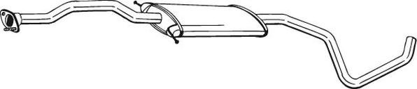 Bosal 285-953 - Vidējais izpl. gāzu trokšņa slāpētājs autodraugiem.lv
