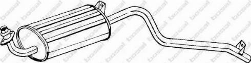 Bosal 285-107 - Izplūdes gāzu trokšņa slāpētājs (pēdējais) autodraugiem.lv