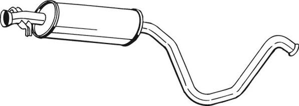 Bosal 281-831 - Vidējais izpl. gāzu trokšņa slāpētājs autodraugiem.lv