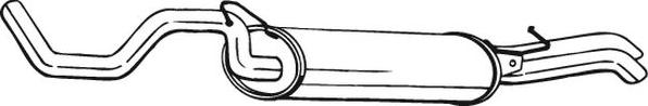Bosal 281-227 - Izplūdes gāzu trokšņa slāpētājs (pēdējais) autodraugiem.lv