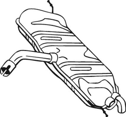 Bosal 233-611 - Izplūdes gāzu trokšņa slāpētājs (pēdējais) autodraugiem.lv