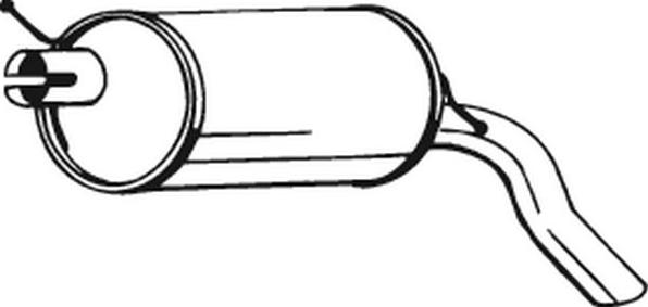 Bosal 233-387 - Izplūdes gāzu trokšņa slāpētājs (pēdējais) autodraugiem.lv
