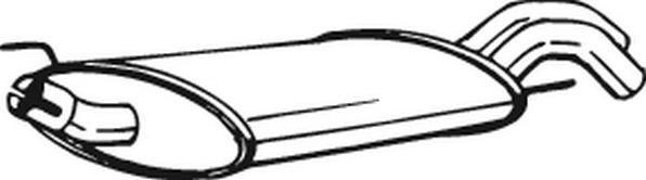 Bosal 233-715 - Izplūdes gāzu trokšņa slāpētājs (pēdējais) autodraugiem.lv