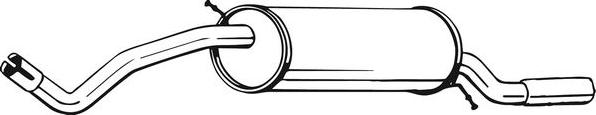 Bosal 279-497 - Izplūdes gāzu trokšņa slāpētājs (pēdējais) autodraugiem.lv