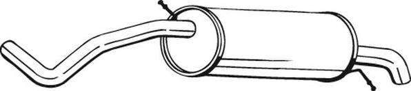 Bosal 278-231 - Izplūdes gāzu trokšņa slāpētājs (pēdējais) autodraugiem.lv