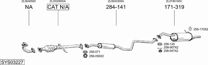 Bosal SYS03227 - Izplūdes gāzu sistēma autodraugiem.lv