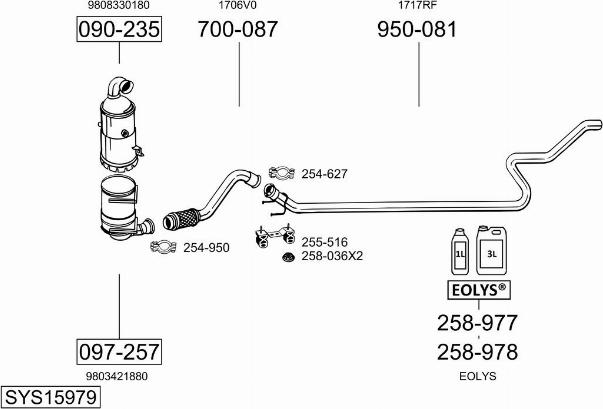 Bosal SYS15979 - Izplūdes gāzu sistēma autodraugiem.lv