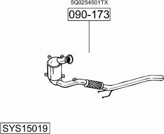 Bosal SYS15019 - Izplūdes gāzu sistēma autodraugiem.lv