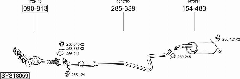 Bosal SYS18059 - Izplūdes gāzu sistēma autodraugiem.lv