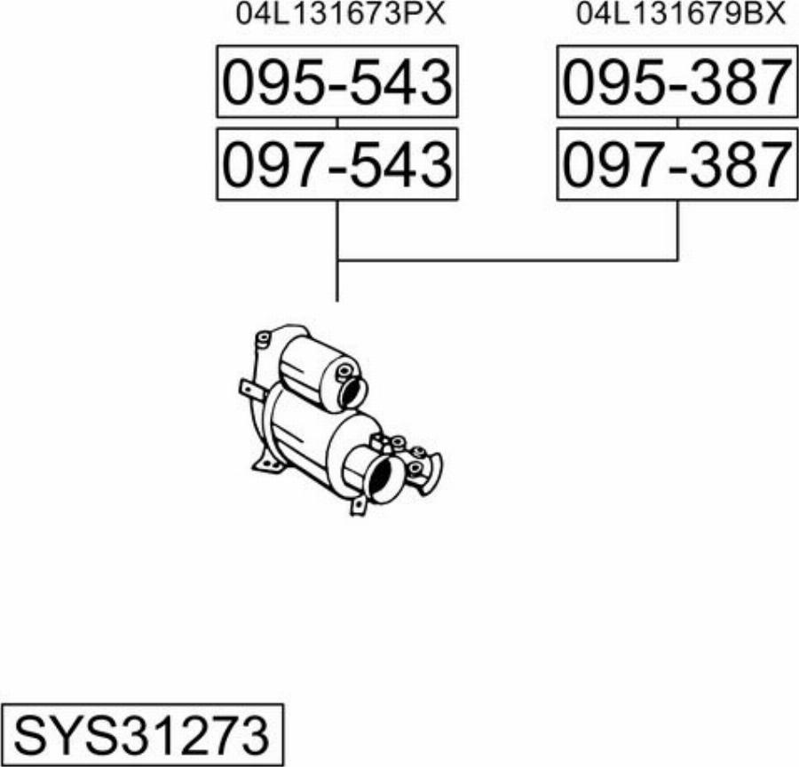 Bosal SYS31273 - Izplūdes gāzu sistēma autodraugiem.lv