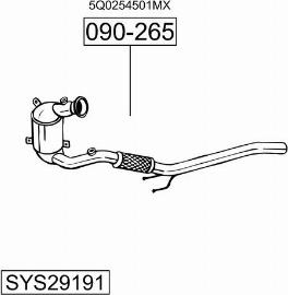 Bosal SYS29191 - Izplūdes gāzu sistēma autodraugiem.lv