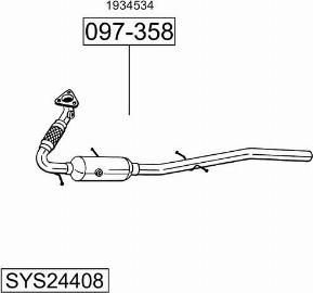 Bosal SYS24408 - Izplūdes gāzu sistēma autodraugiem.lv