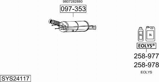 Bosal SYS24117 - Izplūdes gāzu sistēma autodraugiem.lv