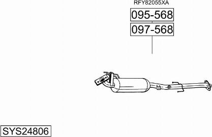 Bosal SYS24806 - Izplūdes gāzu sistēma autodraugiem.lv