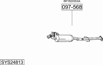 Bosal SYS24813 - Izplūdes gāzu sistēma autodraugiem.lv