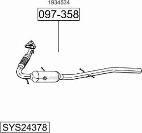 Bosal SYS24378 - Izplūdes gāzu sistēma autodraugiem.lv