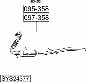 Bosal SYS24377 - Izplūdes gāzu sistēma autodraugiem.lv