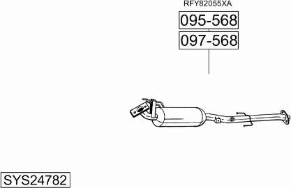 Bosal SYS24782 - Izplūdes gāzu sistēma autodraugiem.lv