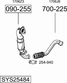 Bosal SYS25484 - Izplūdes gāzu sistēma autodraugiem.lv